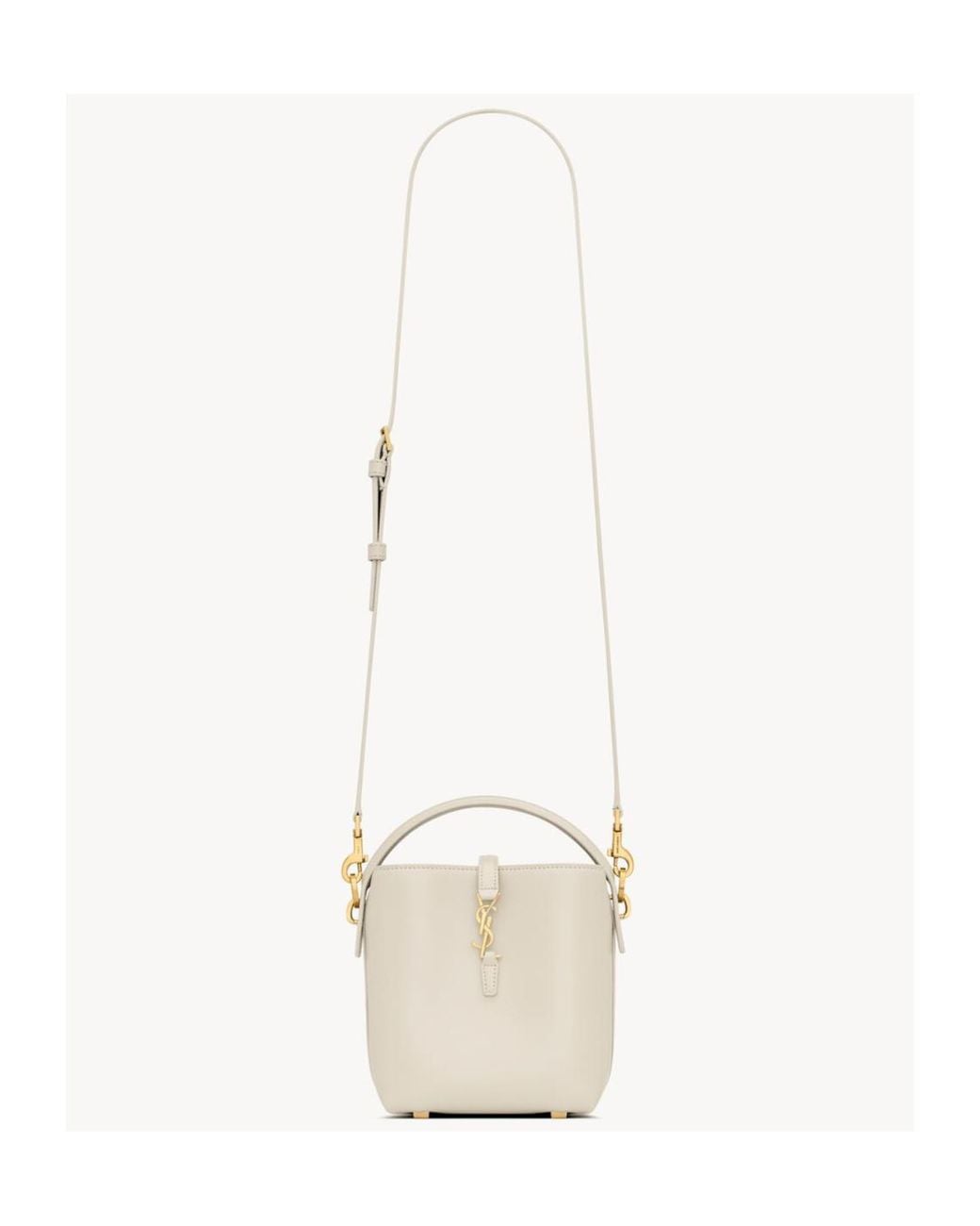 Saint Laurent White Le 37 Mini Tote Bag