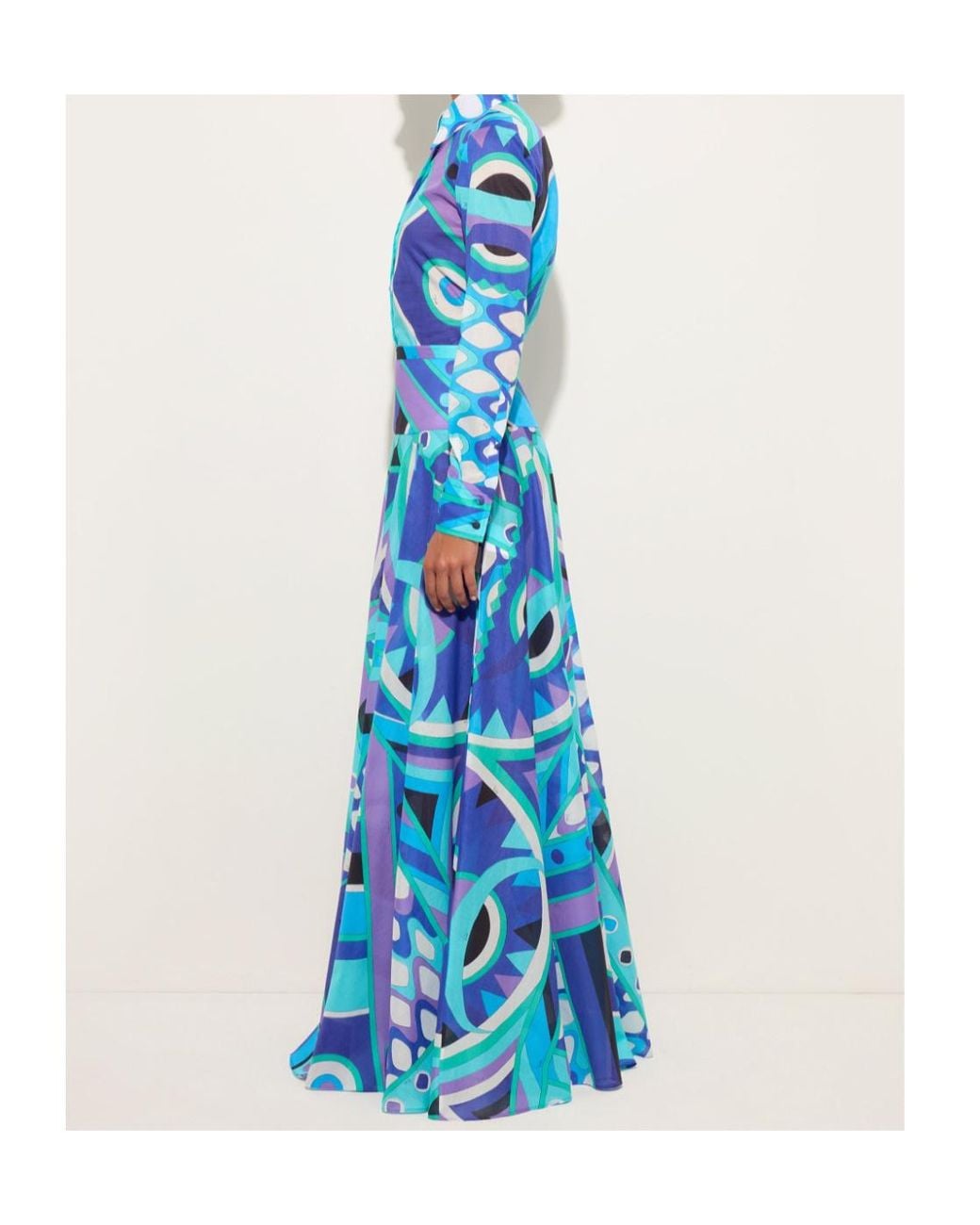 Emilio Pucci Blue Pucci Geometric Print Shirt