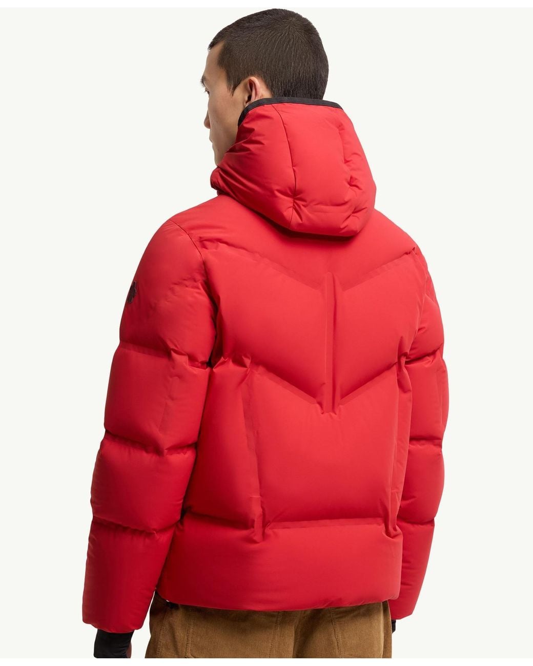 Moncler Red Angren Hooded Insulated Ski Jacket for men