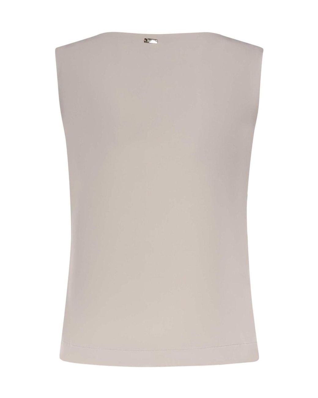 Herno Gray V-Neck Sleeveless T-Shirt