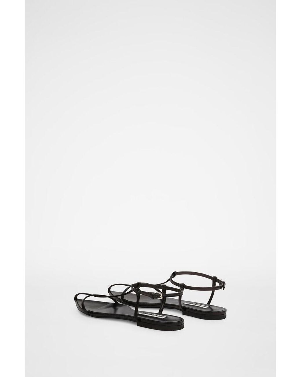 Jil Sander White Pointed-Toe Ankle-Strap Sandals
