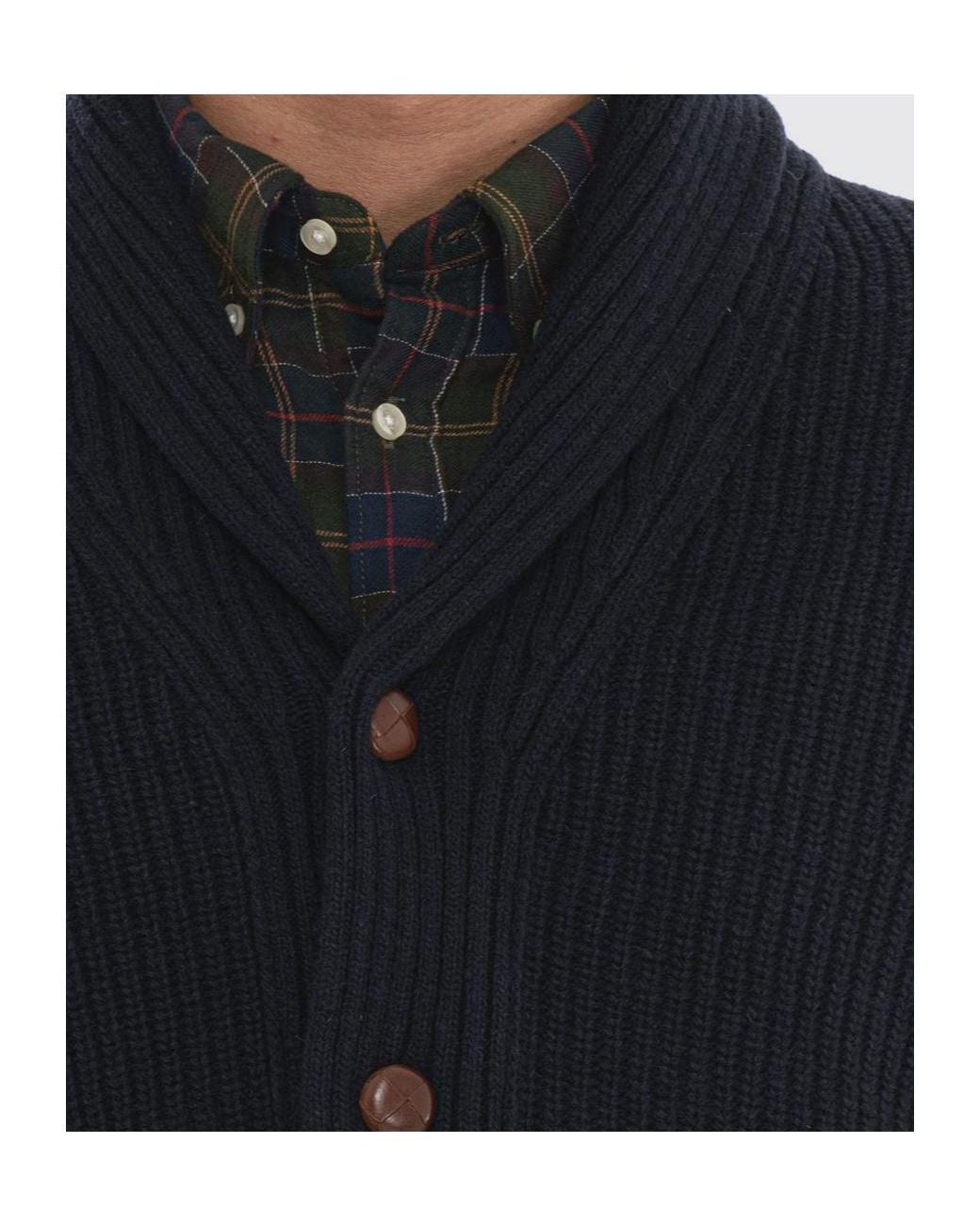 Barbour Blue Buttoned Cardigan for men