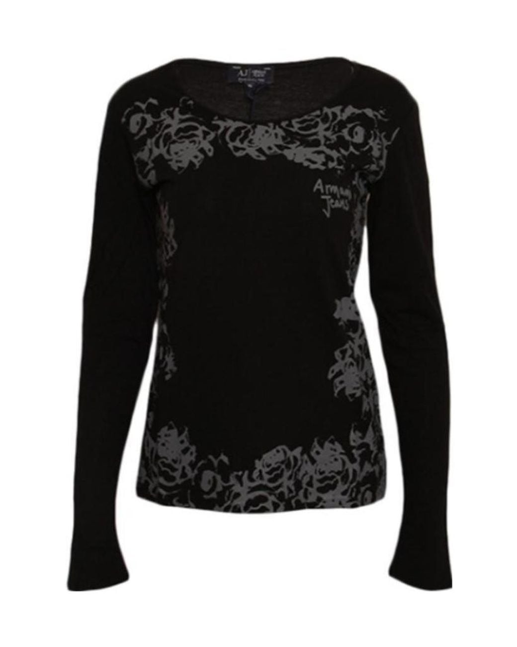 Armani Jeans Black Printed T-Shirt