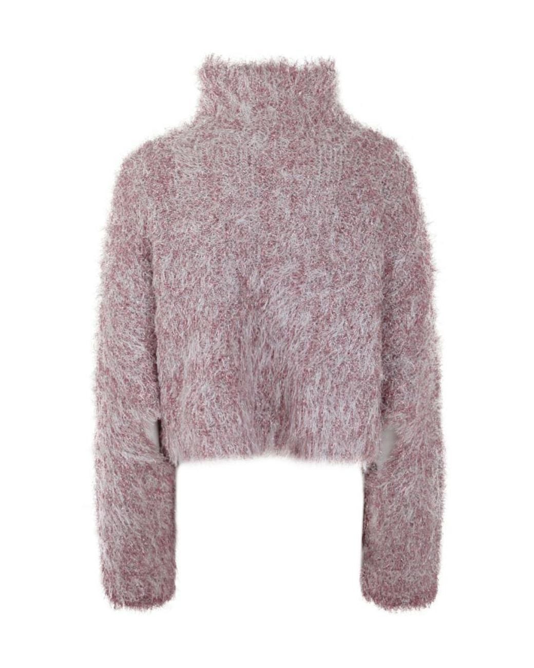 J.W. Anderson Purple Cropped Cutout Jumper