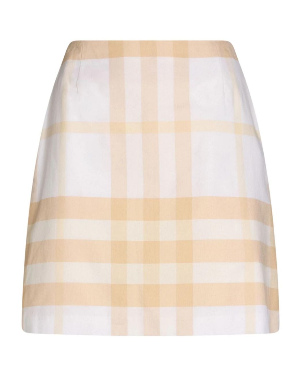 Burberry Natural Ivory Mini Skirt Cotton
