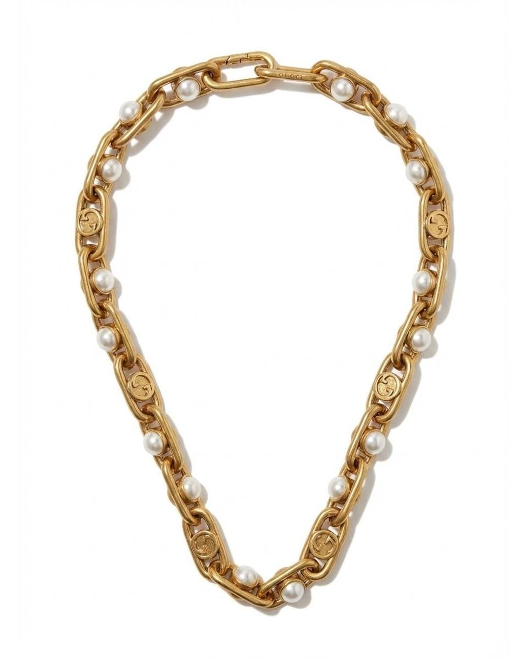 Gucci Metallic Necklace With Mobile Pearls