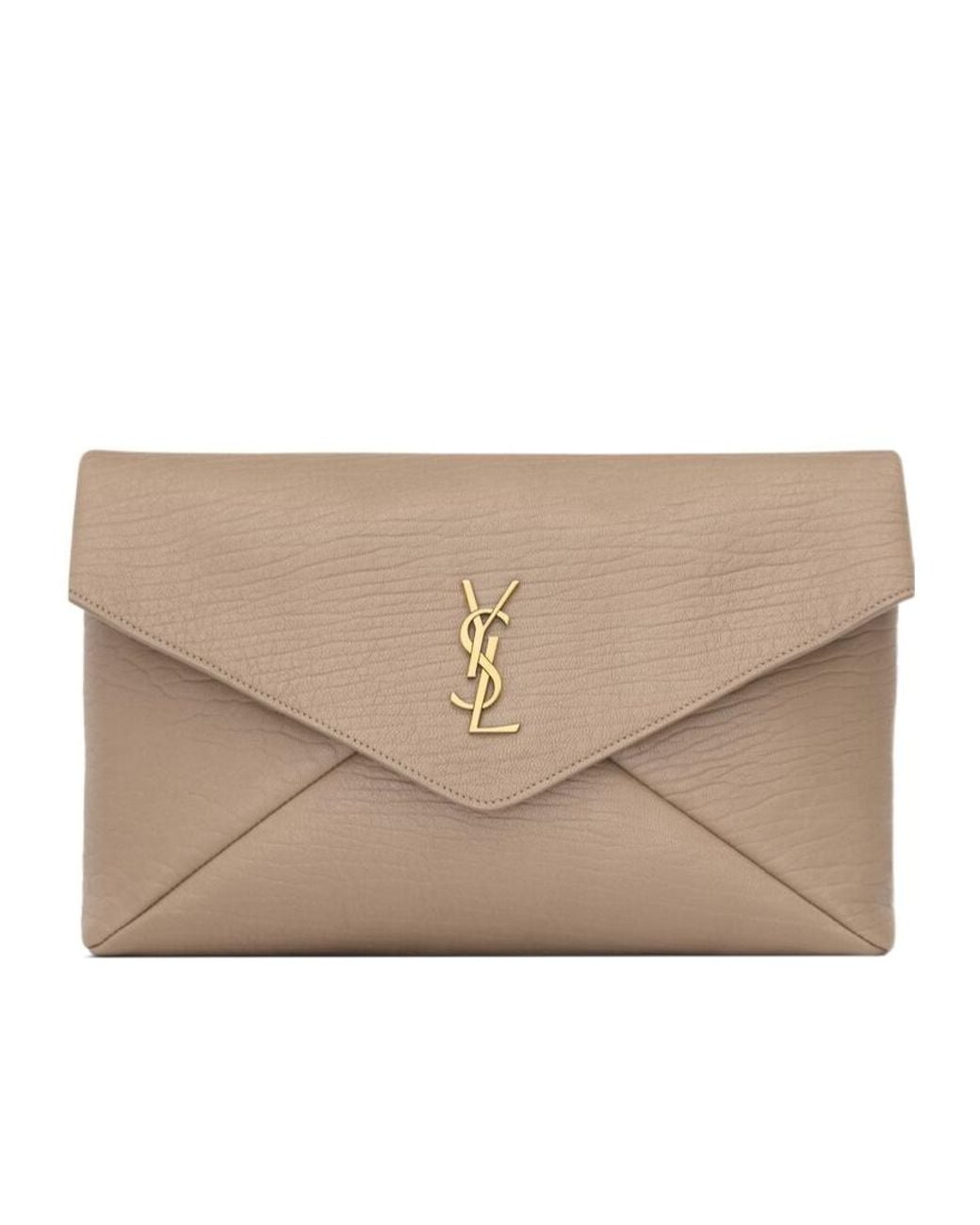 Saint Laurent Natural Busta Logo Clutch Bag for men