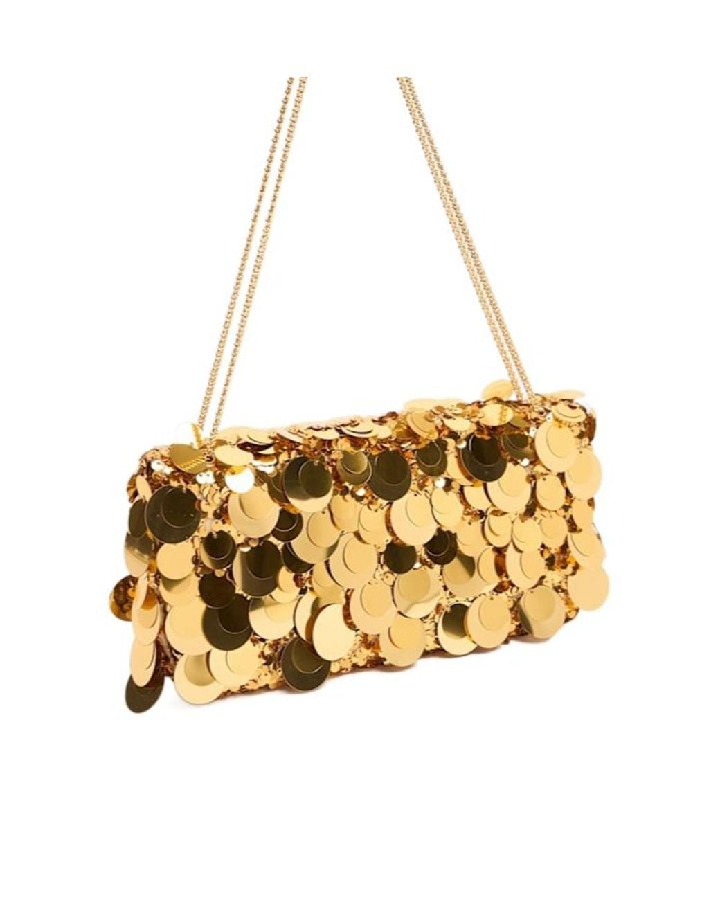 Rabanne Metallic Handbag With Chain Handle