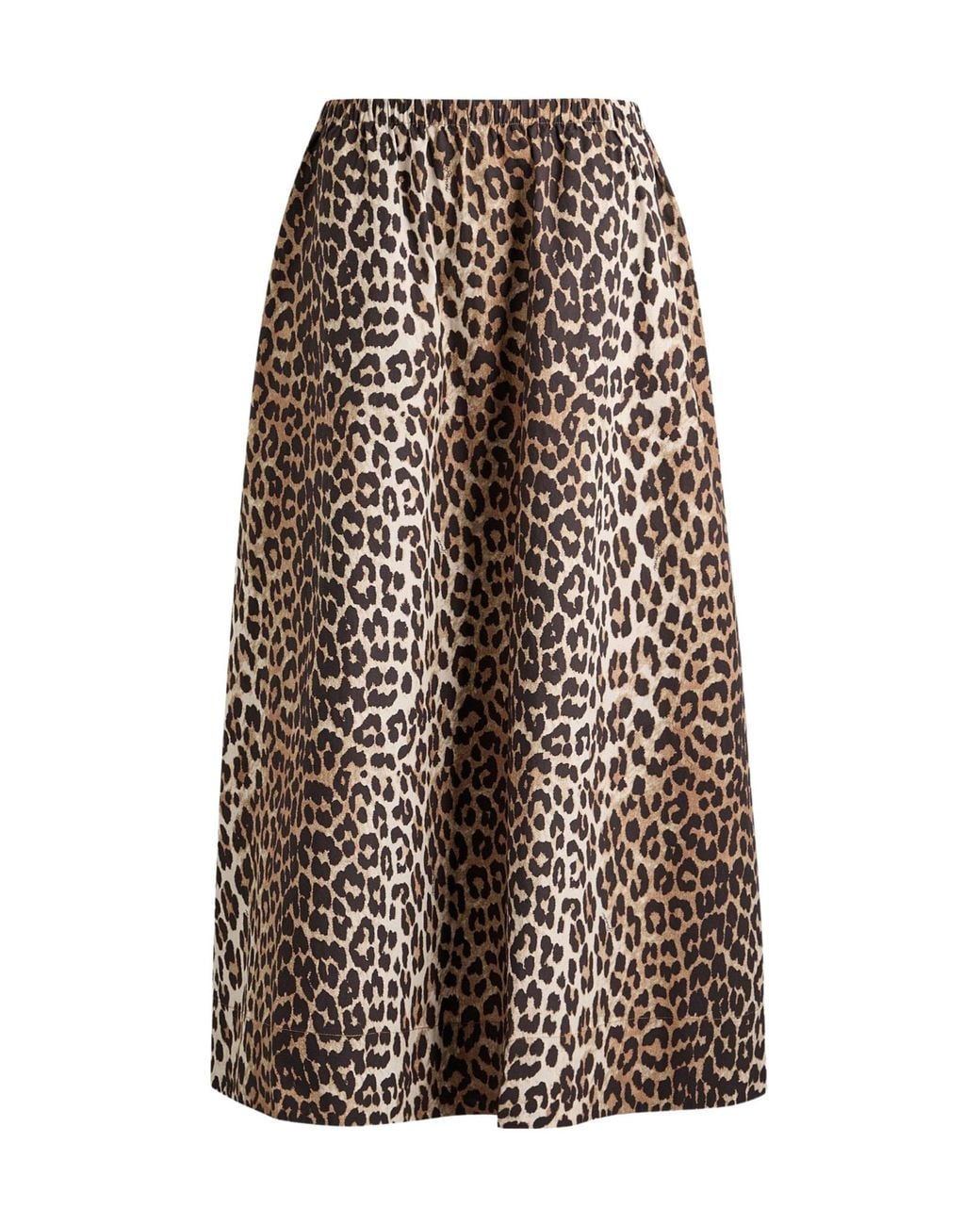 Ganni Multicolor Print Cotton Maxi Skirt