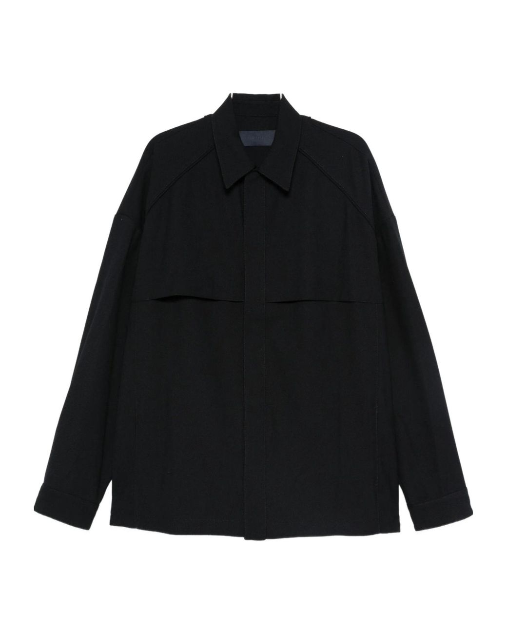 Juun.J Black Panelled Shirt for men