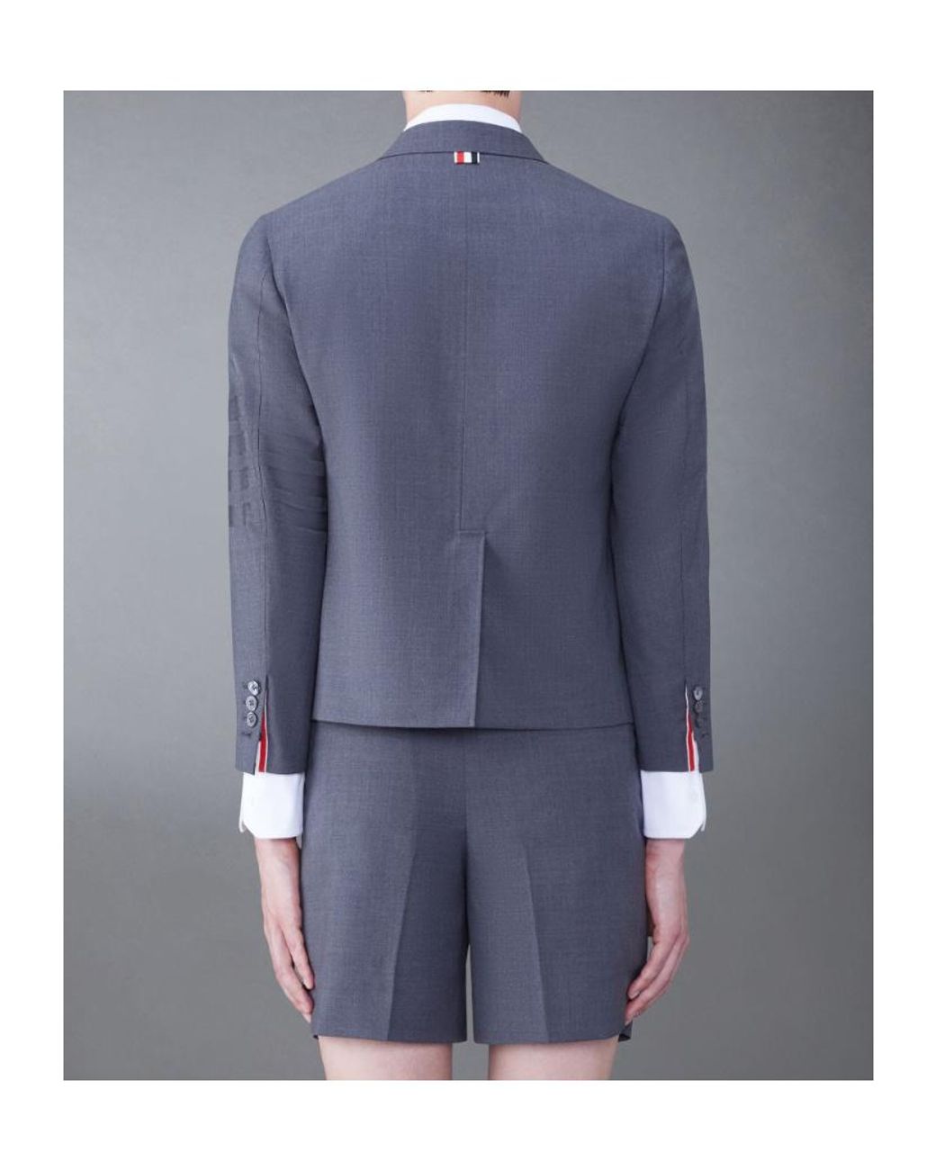Thom Browne Blue Bar Striped Single Breasted Jacket for men