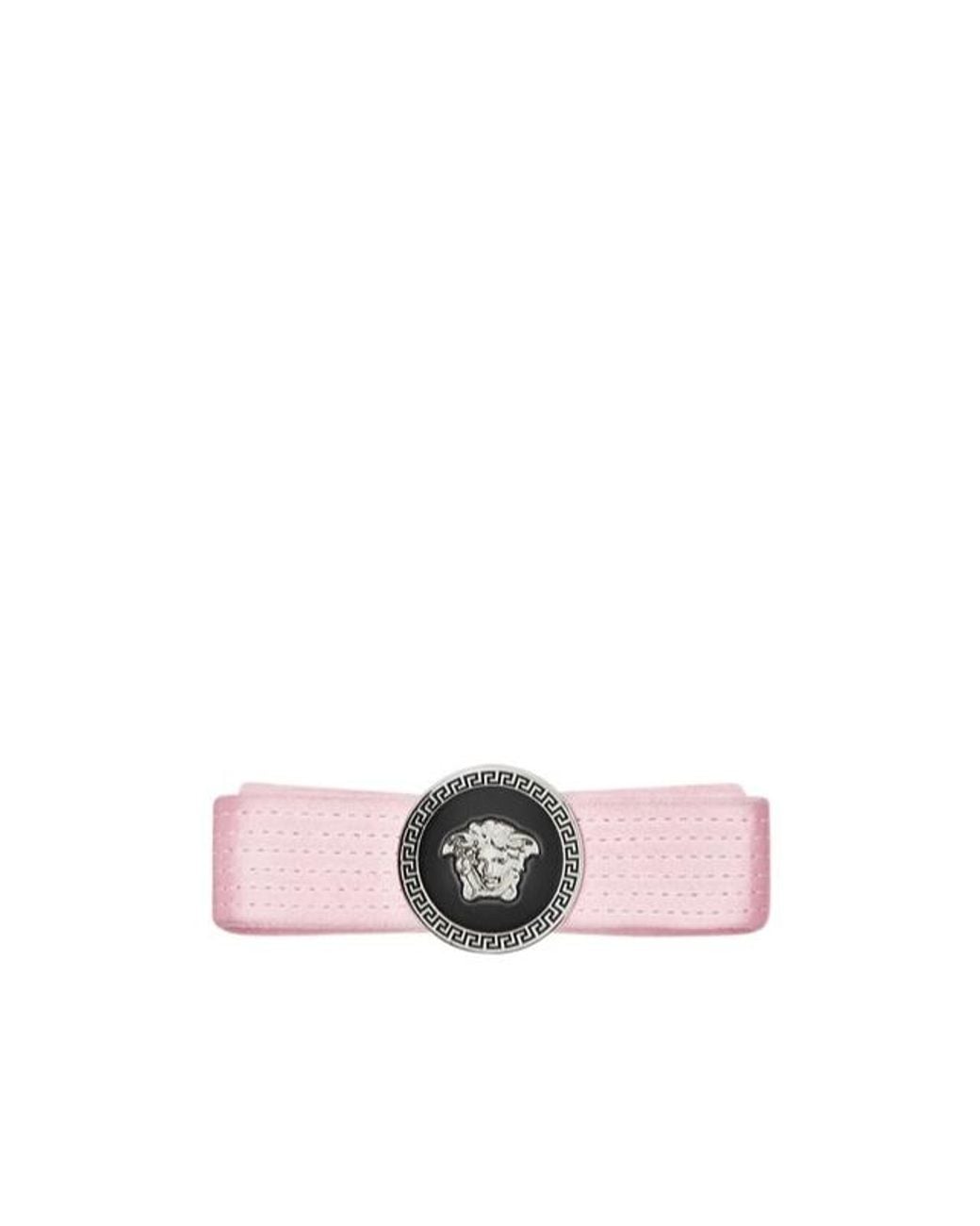 Versace Pink Medusa Head Clip Fastened Hair Clip