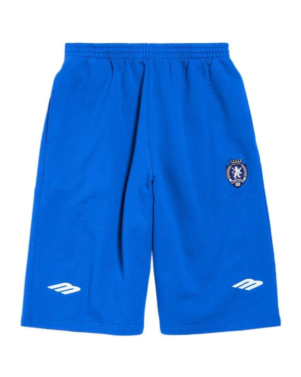 Balenciaga Blue Elastic Waistband Shorts for men