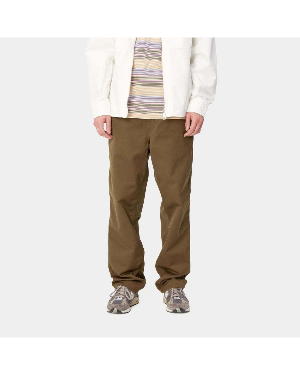Carhartt Green Belt-Loop Casual Pants for men