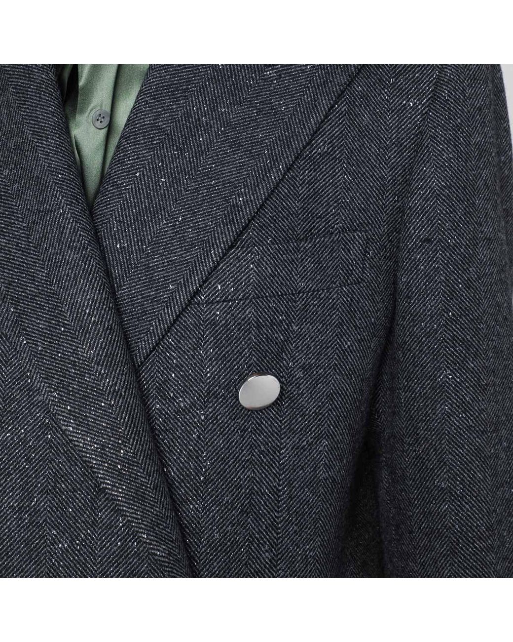 Tagliatore Blue Double-Breasted Coat