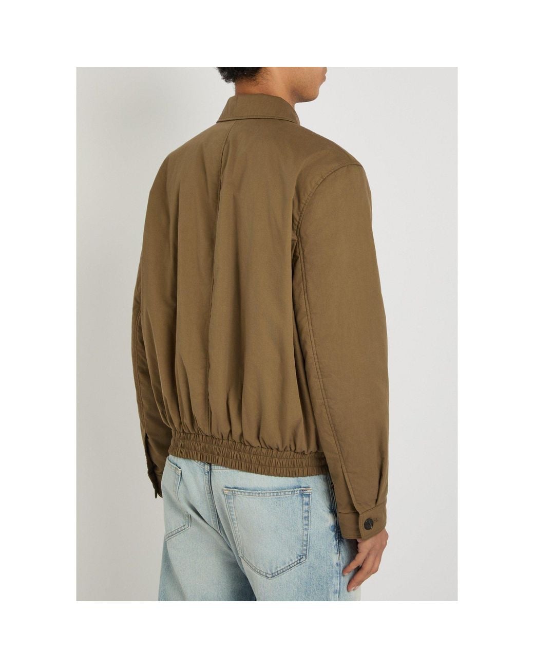Saint Laurent Brown Simple Cotton Jacket for men