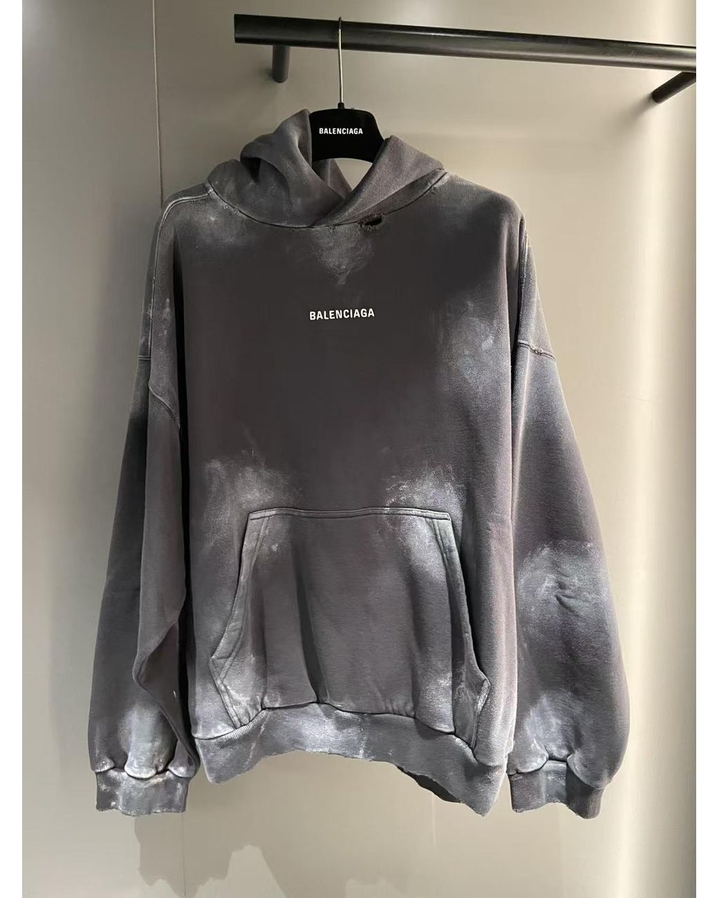 Balenciaga Black Back Medium Fit Hoodie for men