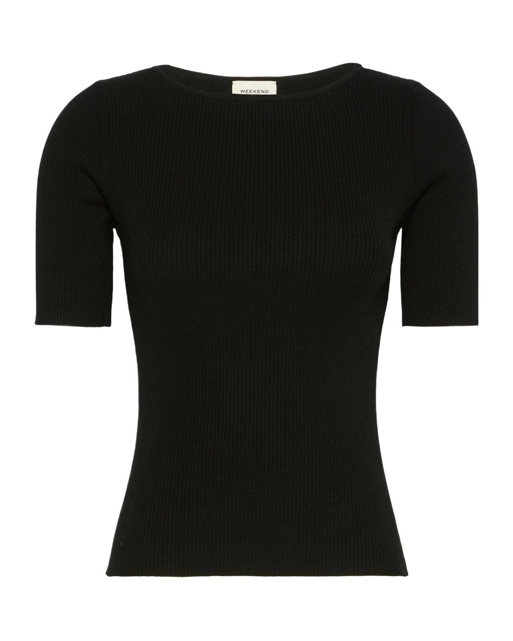 Weekend by Maxmara Black Short-Sleeved Pullover