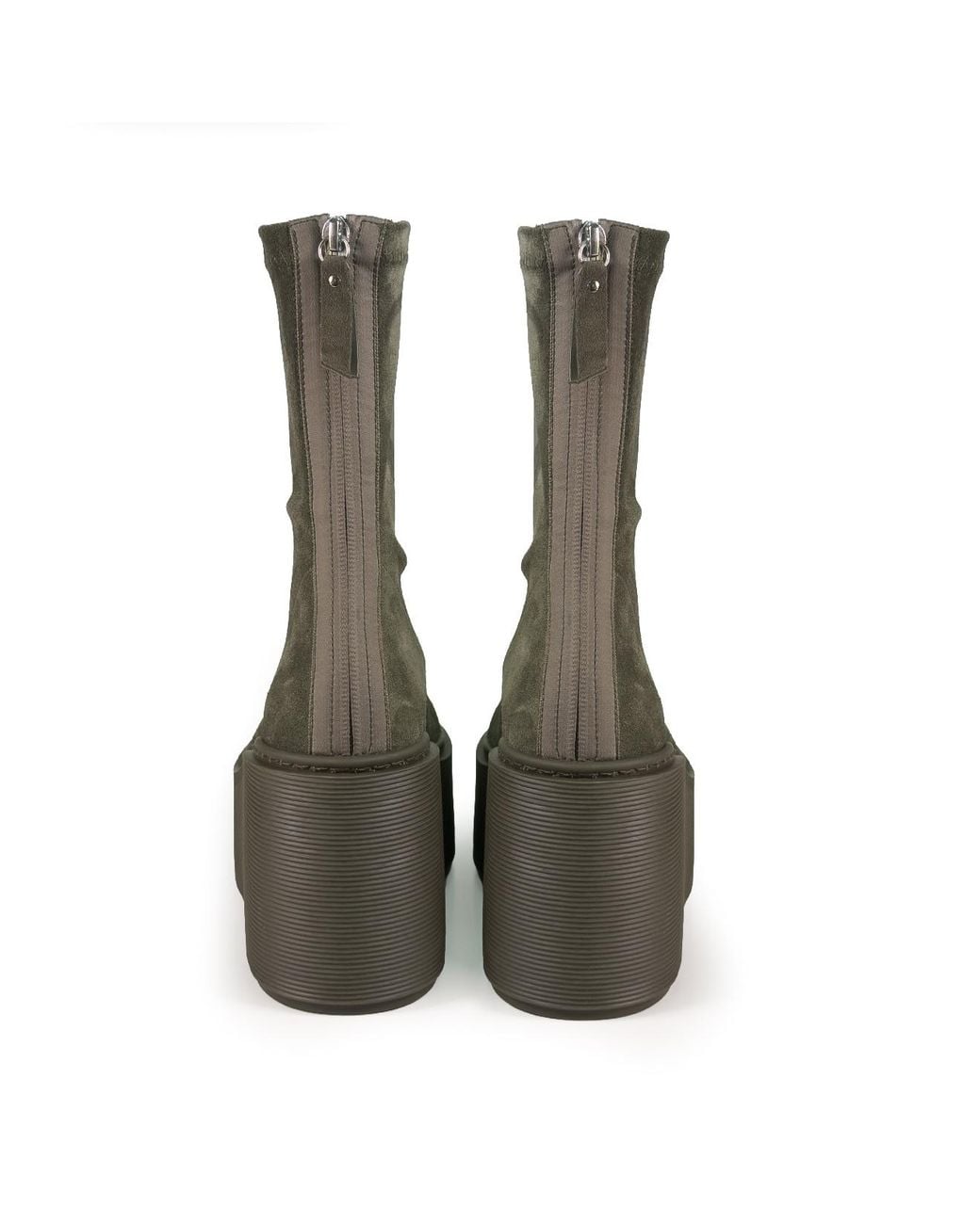 Vic Matié Green Platform Zip-Up Boots