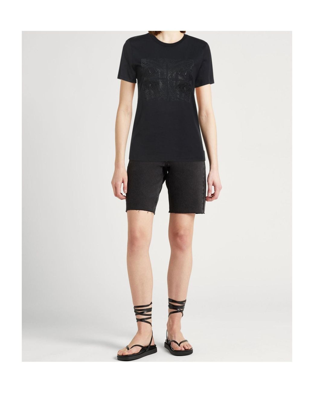 Max Mara Black Logo Crew Neck T-Shirt
