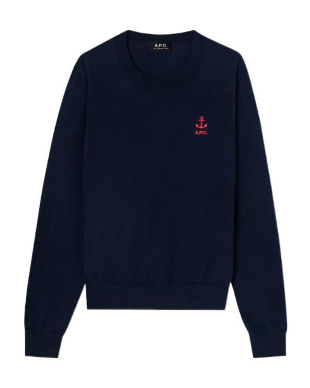 A.P.C. Blue Logo-Appliqué Sweatshirt