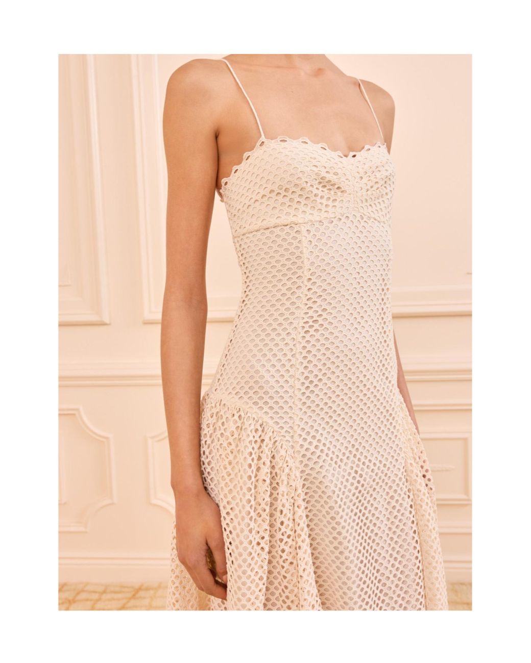 Ulla Johnson Natural Isotta Eyelet Cotton Dress