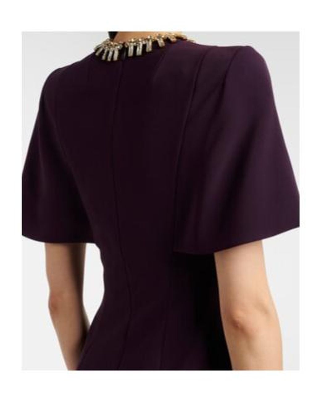 Jenny Packham Purple Thalia Crystal-Embellished Midi Dress