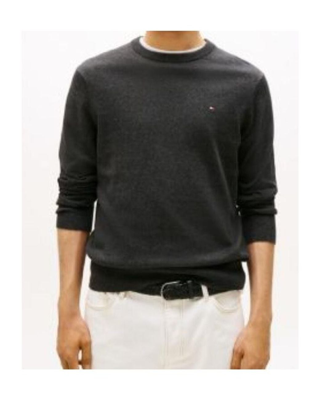 Tommy Hilfiger Black Logo-Embroidered Top for men