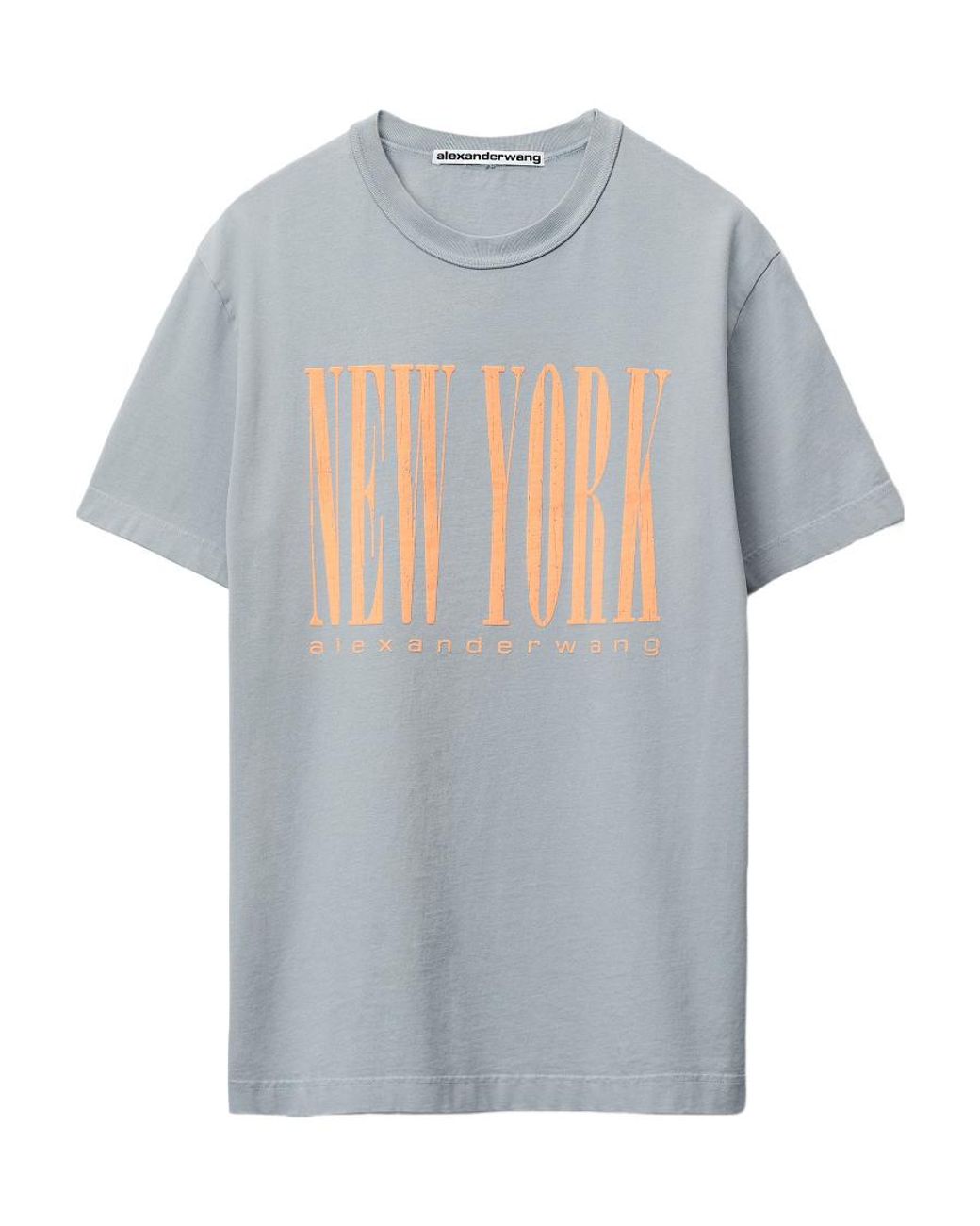 Alexander Wang Gray Graphic Printed Crewneck T-Shirt