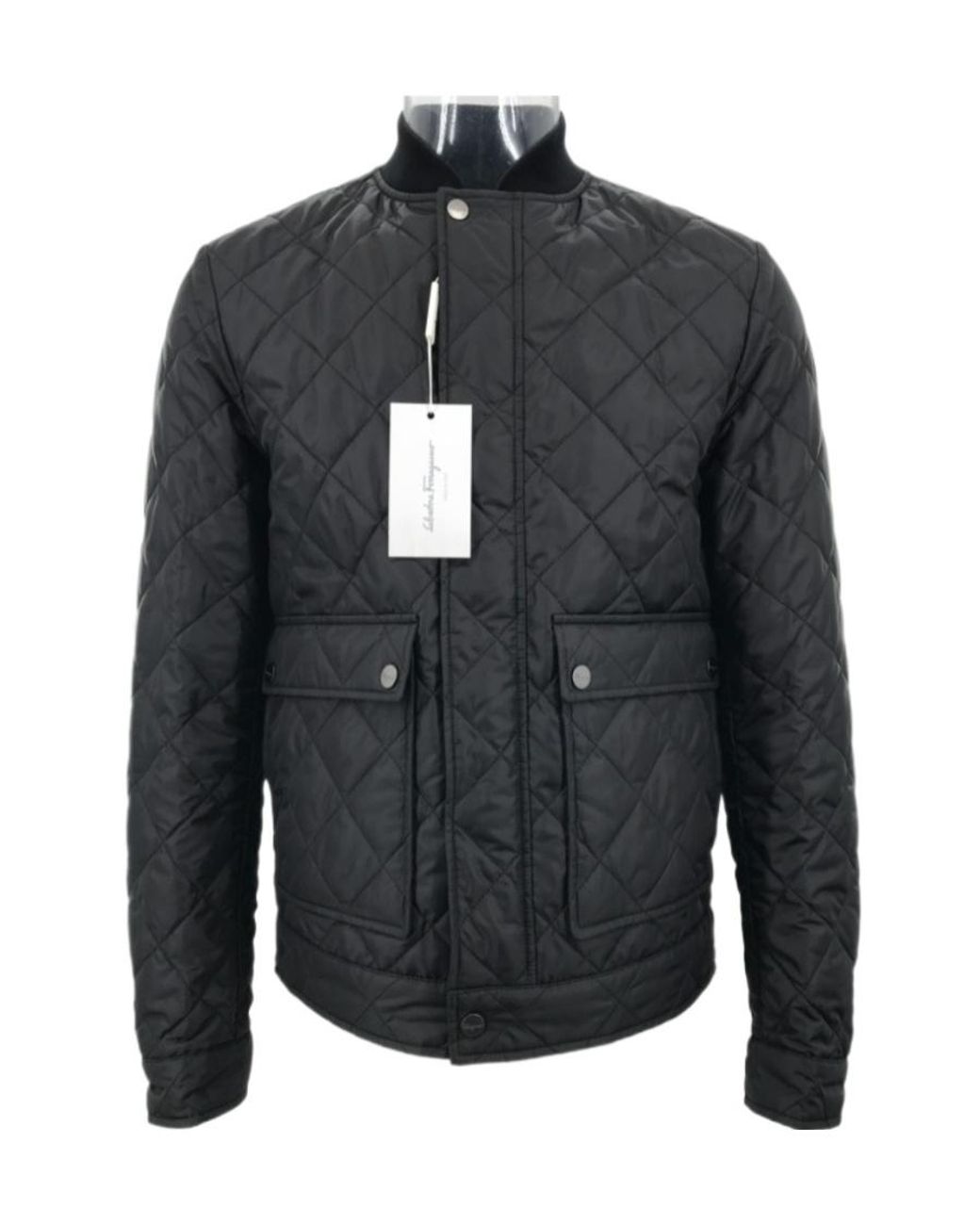 Ferragamo Gray Diamond Quilted Quilted Cotton Suit for men