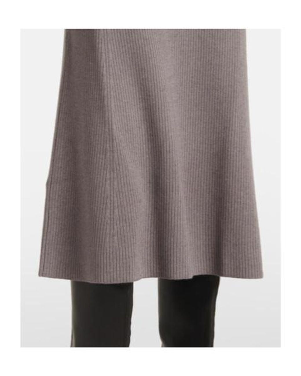 Proenza Schouler Gray Jocelyn Ribbed-Knit Midi Dress