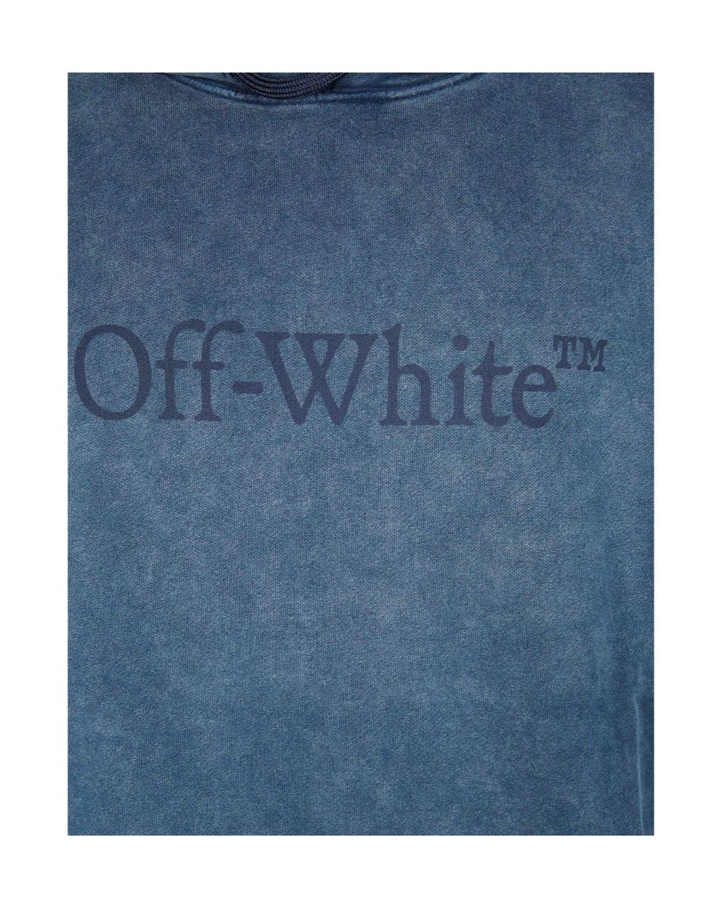 Off-White c/o Virgil Abloh Blue Logo Hoodie for men