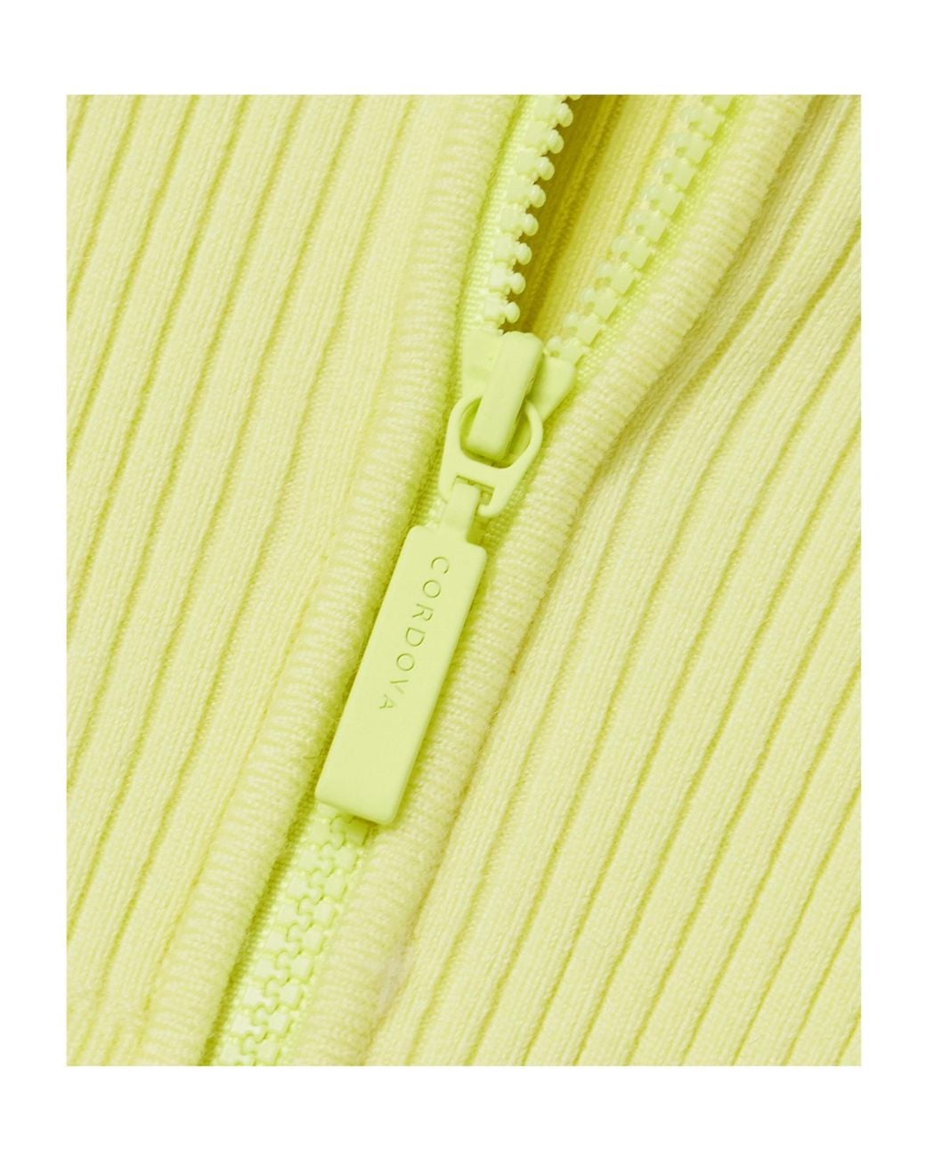 CORDOVA Yellow Ribbed High-Neck Romper