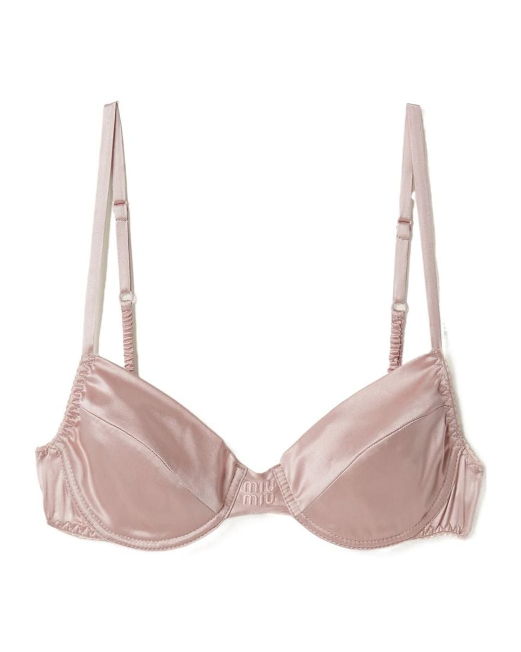Miu Miu Pink Satin Bra