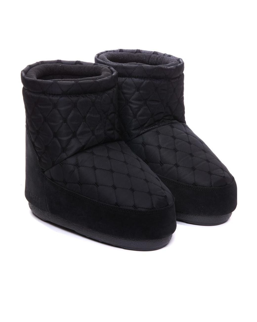 Moon Boot Black Icon Low Quilted Boots