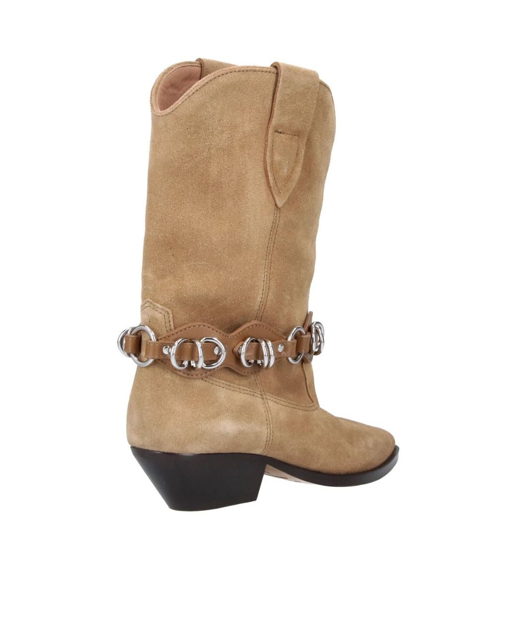 Isabel Marant Natural Ring-Detailed Slip-On Boots
