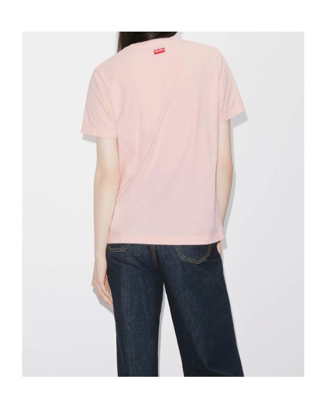 KENZO Pink Loose-Fit Varsity Jungle Elephant T-Shirt