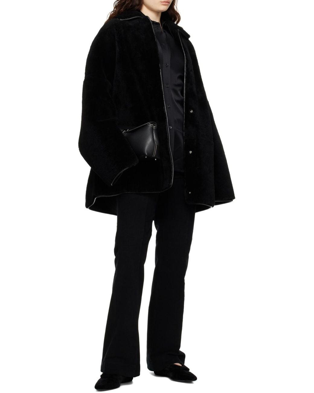 Totême  Black Totême Mid-Rise Tailored Trousers