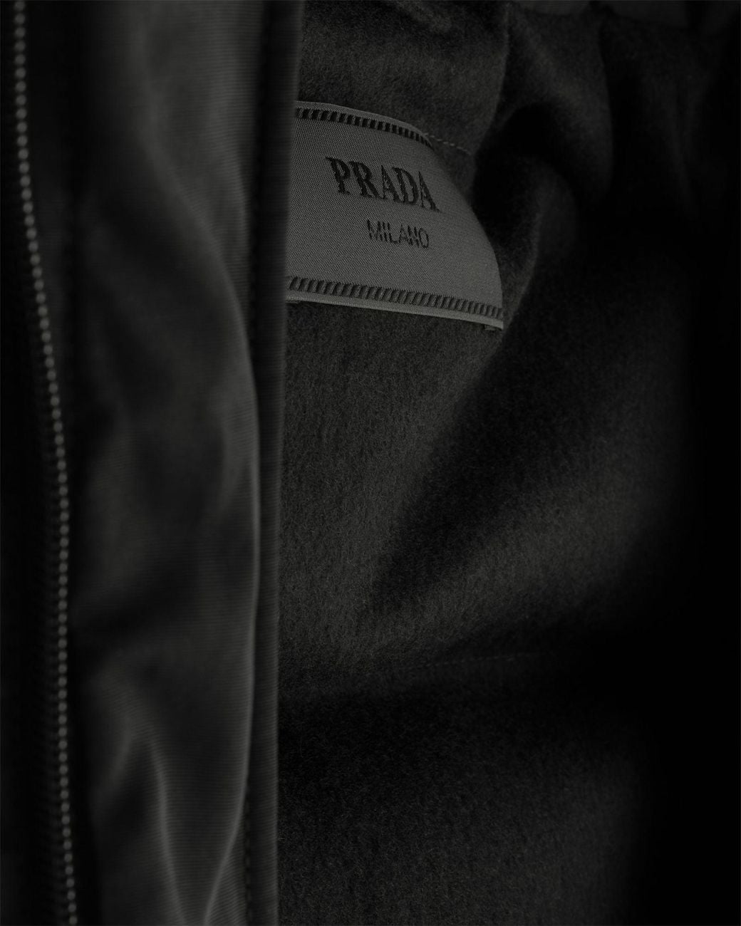 Prada Black Medium-Weight Technical Fabric Down Jacket for men