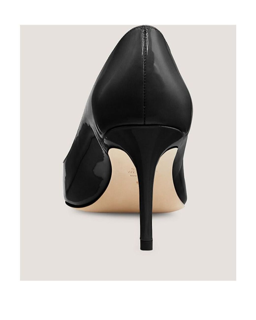 Stuart Weitzman Black Stuart 75Mm Leather Pumps