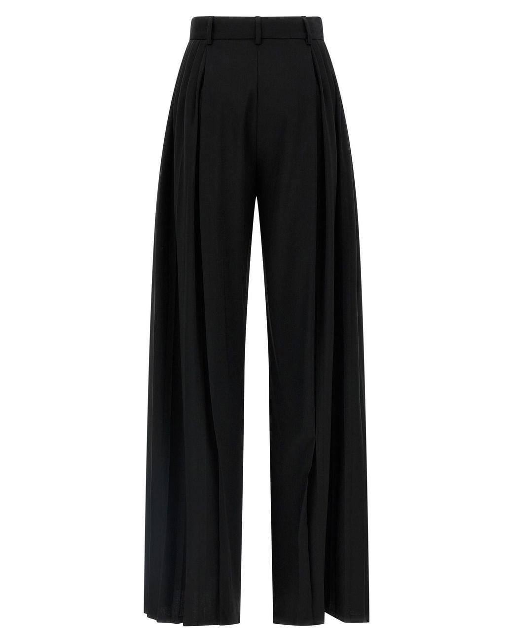 GIUSEPPE DI MORABITO Black Pleated Wide-Leg Pants