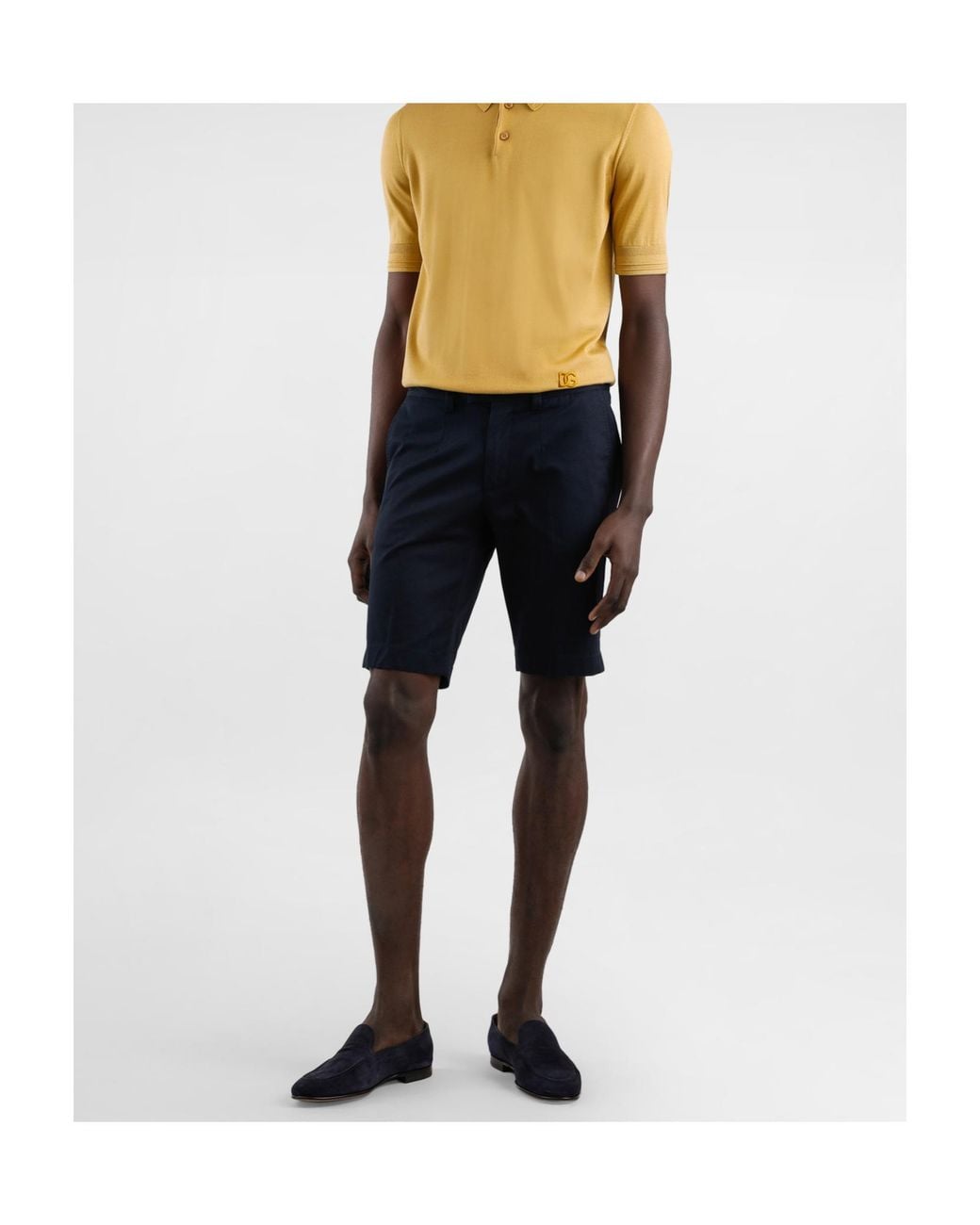 Dolce & Gabbana Blue Stretch-Cotton Bermuda Shorts for men