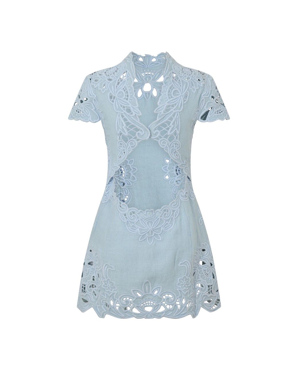 Cult Gaia Blue Fitted Short Dress