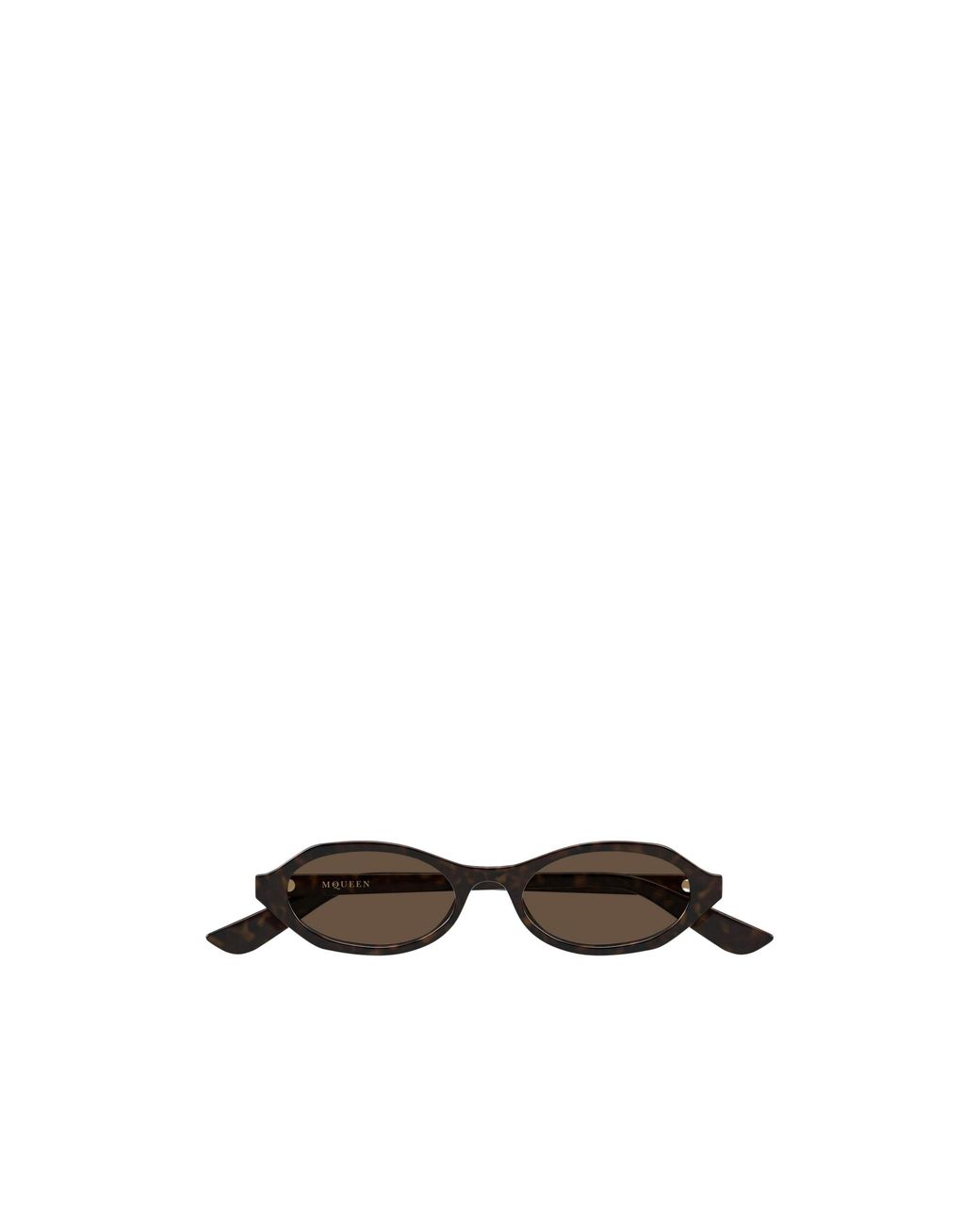 McQueen White Eyewear Oval Frame Sunglasses