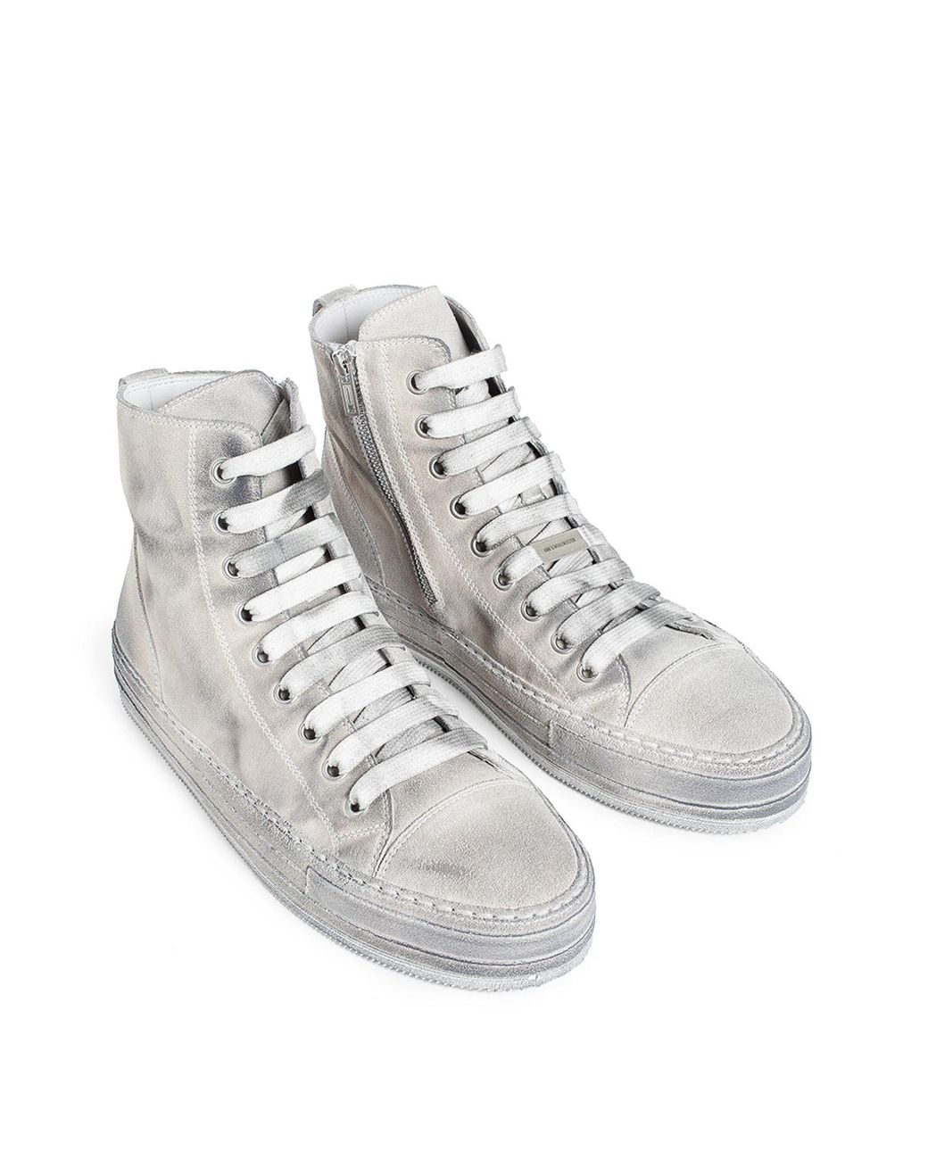 Ann Demeulemeester Natural Round-Head High-Top Casual Shoes