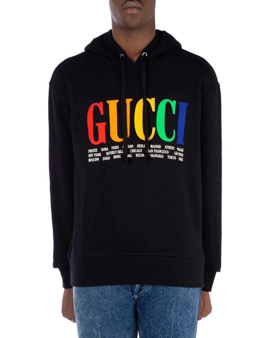 Gucci Black Cities Hooded Sweater for men