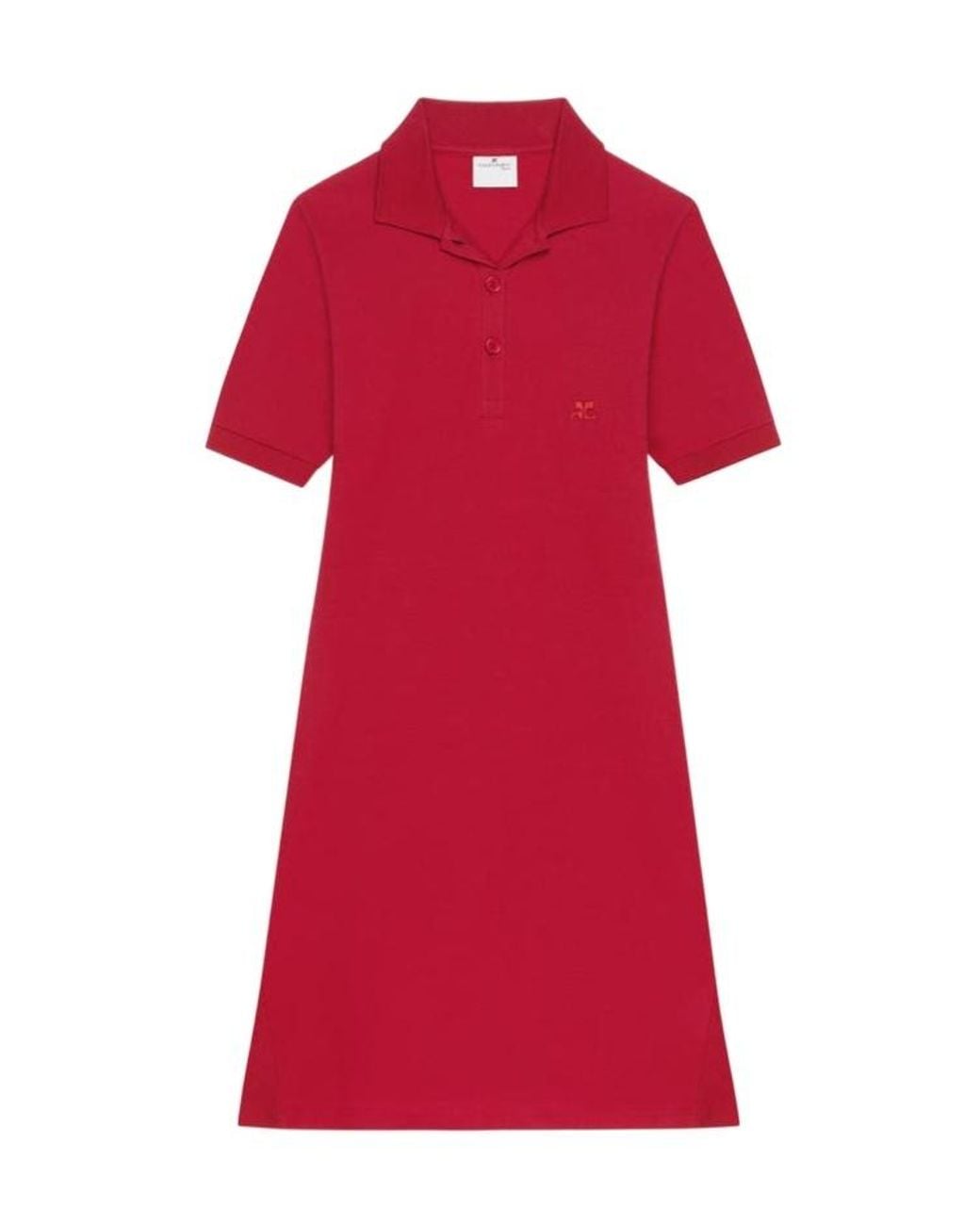 Courreges Red Courrèges Mini Piqué Polo Dress