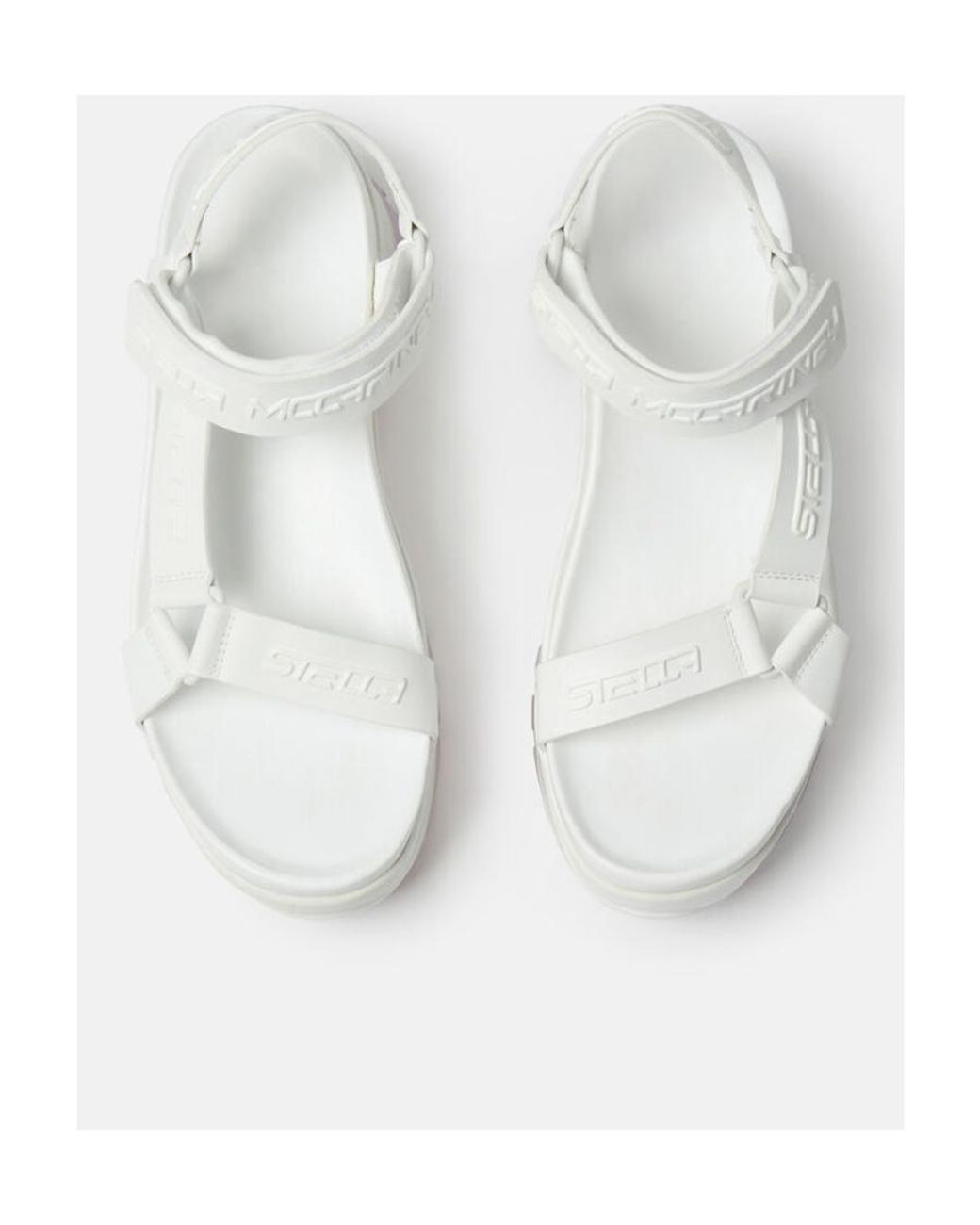 Stella McCartney White Trace Platform Strap Sandals