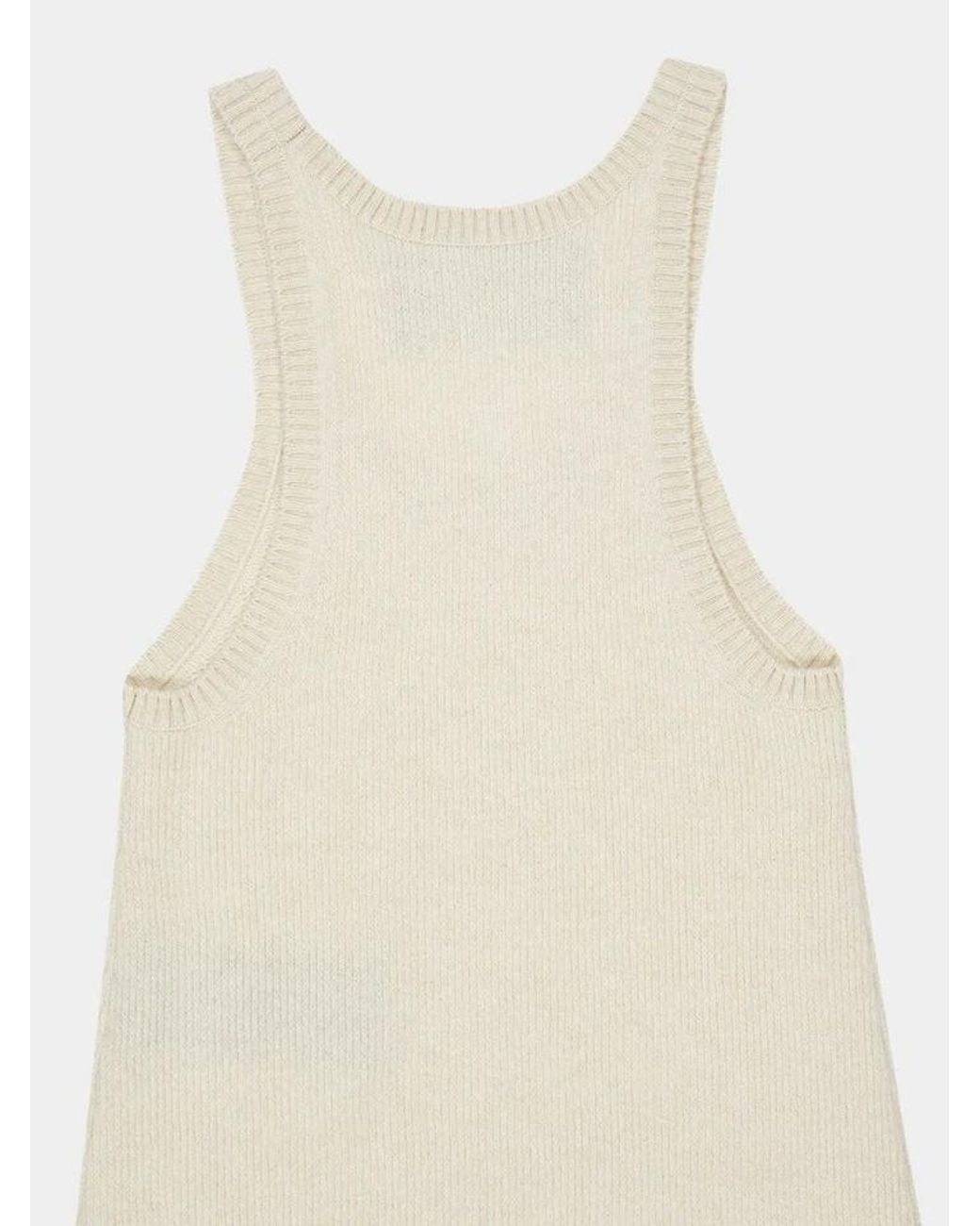 Alanui Natural Ribbed Tank Top
