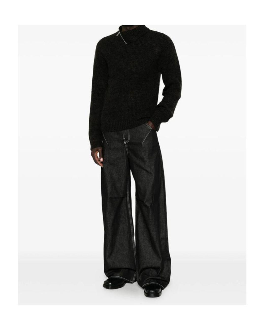 Entire studios Black Logo Jeans for men